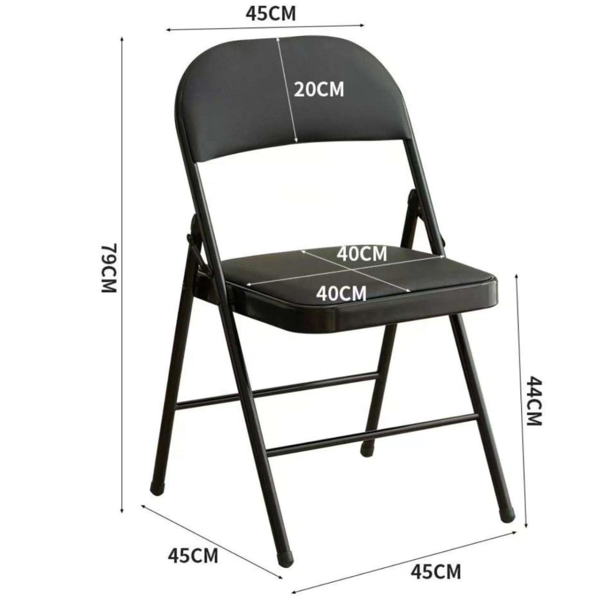 Chaise pliable en métal