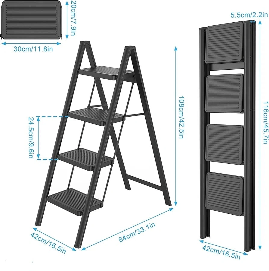 Escabeau multifonction pliable 4 niveaux