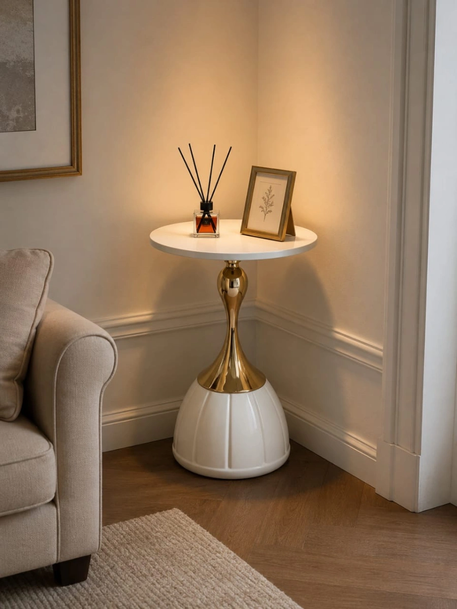 Table de chevet ronde en fer
