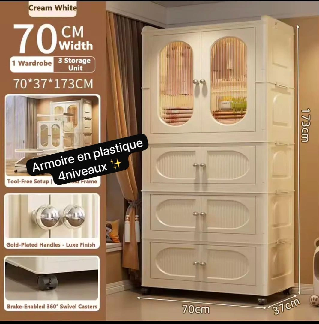 Armoire plastique 4niv